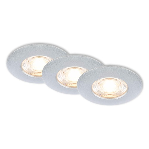 Kruhová - BRI 7606034 3ks sada LED vestavné svítidlo, 6,5 cm, 3,6W, 350lm matný chrom - BRILONER - foto 1