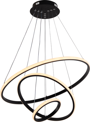 LED závěsná svítidla Optonica - LED závěsná lampa CCT 78W černá stmívatelné + dálkové ovládání - foto 1