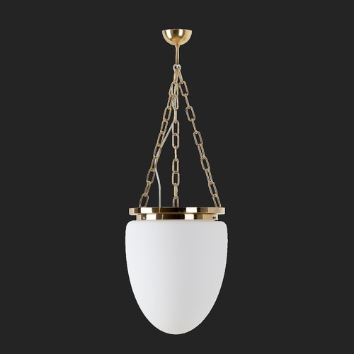 Dekorativní - OS MIR67976 MIRA R závěsné skleněné svítidlo mosaz leštěná / bílá IP40 4000 K 27W LED DALI (původní kód OS 67976) - OSMONT - foto 1