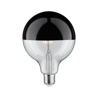 E27 - P 28680 LED Globe 6,5 W E27 zrcadlový svrchlík černý chrom teplá bílá stmívatelné - PAULMANN