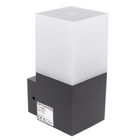 LED nástěnné svítidla - Nástěnné světlo Tmavě šedý hliník 1xE27