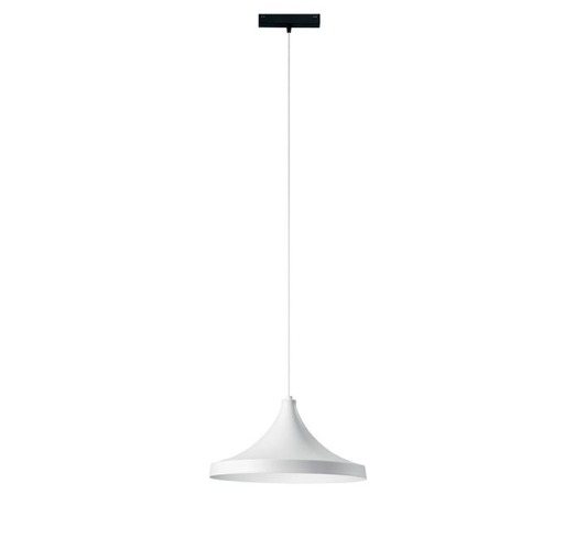 Lištové INTEC 48V - FAN DAVINCI-W-S40M Závěsné svítidlo systému 48 V - Davinci Cymbal, bílé, LED, 18 W, 1855 lm, 4000 K, 38 x 150 cm - FANEUROPE - foto 1