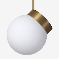 Koule - LU ZTR.L2.200.74M DALI2 Závěsné svítidlo POLARIS ZTR 8,3W LED 4000K sklo mosaz opál DALI ZTR.L2.200.74L - LUCIS