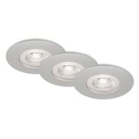 Kruhová - BRI 7046-034 3ks sada LED vestavné svítidlo, pr. 9 cm, 5 W, matný chrom - BRILONER