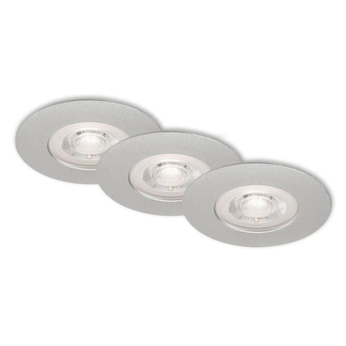 Kruhová - BRI 7046034 3ks sada LED vestavné svítidlo, pr. 9 cm, 5 W, matný chrom (starý kód: BRI 7046-034) - BRILONER - foto 1