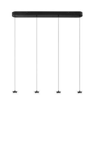 Sestavte si sami - FAN LED-BASE-S-RT4-NER Konstrukce matná černá kovová závěsná konstrukce s integrovaným LED světelným bodem 14 W a kabelem 80 x 80 x 200 cm, nastaviteln - FANEUROPE - foto 1
