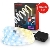 Dekorační - BRI 8020294 Startovací sada CCT LED pásek pro nástěnné panely – 260cm, dálkový ovladač, vč. rozbočovače - BRILONER