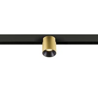 Lištové Magnetic SLV - LA 1008963 FIX-IT! 48V, DALI, kulatý, povrchová montáž, spot, 3000K, 6,6 W, 36°, zlatý / černý - BIG WHITE (SLV)
