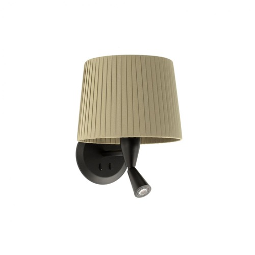 Dekorativní - FARO 64309-37 SAMBA černá/skládaná zelená nástěnná lampa se čtecí lampičkou - FARO - foto 1