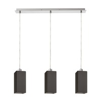 Vícečetná - RED R14025 LIZ III 60 závěsná černá sklo/matný nikl 230V E27 3x11W - RED - DESIGN RENDL