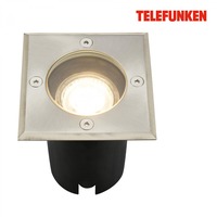 Zapuštěná - TF 322802TF BRILONER TELEFUNKEN venkovní svítidlo do země, vodotěsné IP67, tvrzené sklo, GU10 patice, hranaté 322802TF