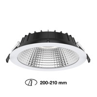 Koupelnová - SLC SLC1526 Vestavné LED svítidlo Shift pr.200-210 mm bílé 2400lm 3000/4000K Ra80 bez driveru IP54/IP40 UGR19 - TLG
