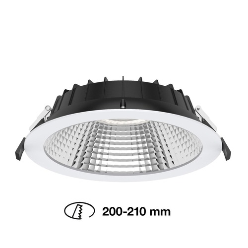 Koupelnová - SLC SLC1526 Vestavné LED svítidlo Shift pr.200-210 mm bílé 2400lm 3000/4000K Ra80 bez driveru IP54/IP40 UGR19 - TLG - foto 1
