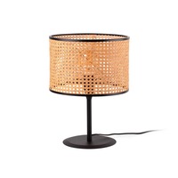 Stolní lampy dekorační - FARO 64311-48 MAMBO černá/ratan stolní lampa - FARO