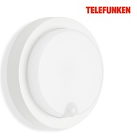 Nástěnná - TF 315306TF TELEFUNKEN LED venkovní nástěnné svítidlo s čidlem, pr. 17 cm, 12 W, bílé - BRILONER