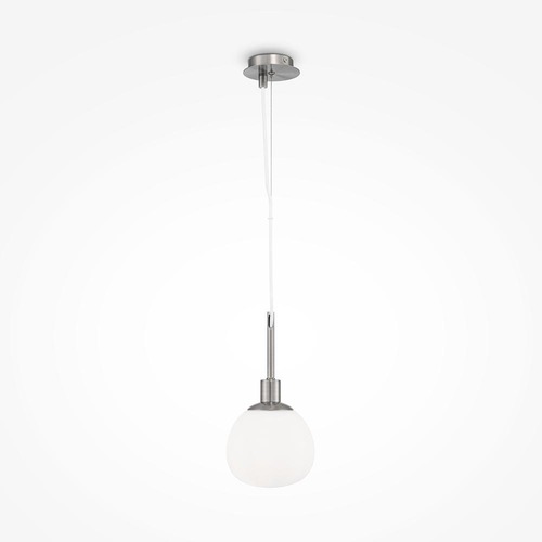 Koule - M MOD221-PL-01-N Závěsné svítidlo Erich 40W E14 bílá matné sklo nikl kov - MAYTONI - foto 1