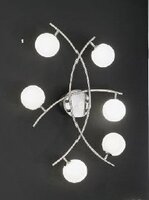 Dekorativní - OR DL 7-574/6 SATIN Stropní svítidlo 6x28W G9 chrom/opál sklo, 70x47cm - ORION