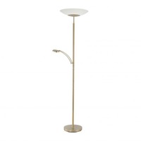 Stojací lampy - PN 655-60 ALFRED LED stojací svítidlo, matná mosaz, lampa na čtení, stmívatelné 3000K - PAUL NEUHAUS
