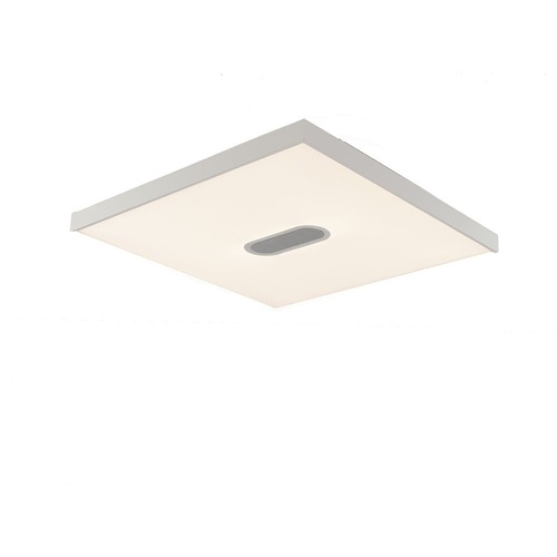 Hranatá - FAN LED-PANEL-60X60-DJ LED panel bílá akrylát / hliník 42 W 1840 lm CCT stmívatelné dálk. ovladačem reproduktor modrá Bluetooth 59 x 59 x 3,8 cm - FANEUROPE - foto 1