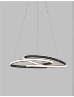 Kruhová - NV 9147112 Závěsné svítidlo MENTON černý hliník a akryl LED 43W 230V 3000K IP20 stmívatelné - NOVA LUCE