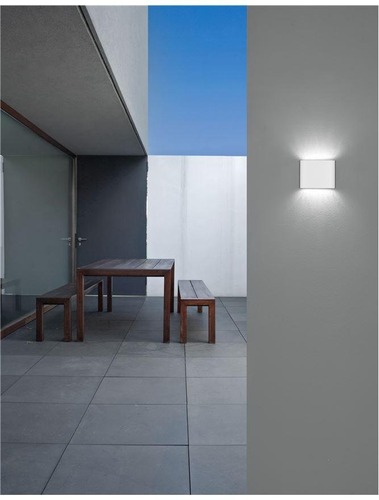 Nástěnná - NV 740402 Venkovní nástěnné svítidlo SOHO bílý hliník skleněný difuzor LED 2x3W 3000K 220-240V 2x60st. IP54 světlo nahoru a dolů - NOVA LUCE - foto 1