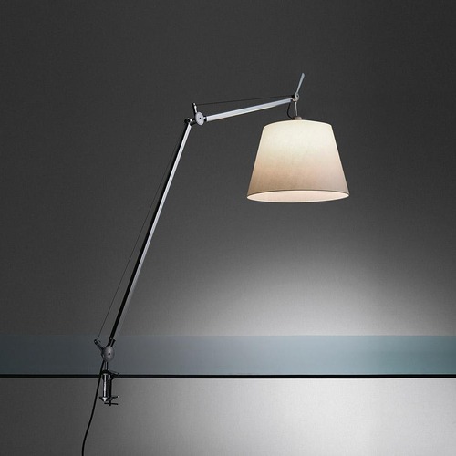 Stolní lampy pracovní - AR 0761030A Tolomeo Mega stolní lampa LED 3000K černá with stmívač on hlava - tělo lampy - ARTEMIDE - foto 1