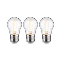 E27 - P 29215 Eco-Line Filament 230V LED kapka E27 3ks sada 80 mm 2,5W 3000K čirá - PAULMANN