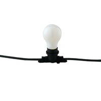 Světelné kabely - FAN I-PICNIC-E14 Kabel se svítidly PICNIC, černý, 10 x E14, IP44, s vidlicí Schuko, 5 m - FANEUROPE