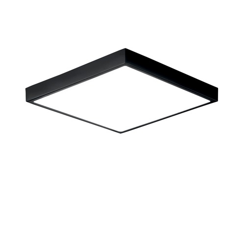 Koupelnová - FAN LED-DOMO-Q24-NER Koupelnové stropní svítidlo DOMO černá, hliník/akrylát, 24 W, 2700 lm, 4000 K, IP44, 24 x 24 x 2,4 cm - FANEUROPE - foto 1