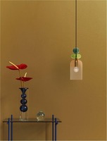 Dekorativní - NV 9009235 Závěsné svítidlo MURANO zlatý kov lesklé světle zelené, tmavě zelené a oranžové sklo E14 1x5W 230V IP20 bez žárovky - NOVA LUCE