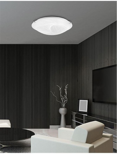 Kruhová - NV 605802 Stropní svítidlo GIORNO alabastrové sklo chromovaný kov E27 2x12W - NOVA LUCE - foto 1