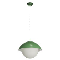 Koule - OS LUK40022 LUKIDA ST3 závěsné skleněné svítidlo zelená / bílá IP40 40W E27 - OSMONT
