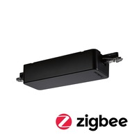 Lišty a příslušenství - P 96815 URail adaptér na lištu Smart Home Zigbee Dimm/Switch 155x56mm černá mat - PAULMANN