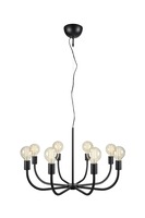 Kruhová - MAR 108291 Amistoso závěsné svítidlo černé 8 lamp - Markslöjd