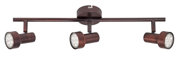 Bodová - BRI 2843-031 Bodové svítidlo 48 cm 3xGU10 9W 750lm antická měď - BRILONER