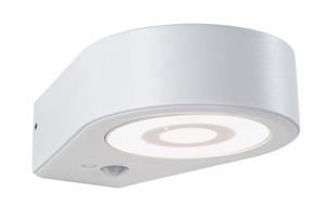 Nástěnná - P 94867 LED venkovní nástěnné svítidlo Silma pohybové čidlo IP44 65x186mm 3000K 5,5 / 1x0,7W 230V bílá hliník - PAULMANN