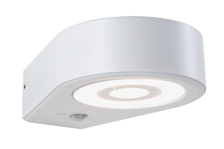 Nástěnná - P 94867 LED venkovní nástěnné svítidlo Silma pohybové čidlo IP44 65x186mm 3000K 5,5 / 1x0,7W 230V bílá hliník - PAULMANN - foto 1