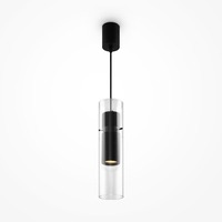 Válec - M MOD326PL-01B Závěsné svítidlo Dynamics GU10 50W černá hliník čiré sklo - MAYTONI