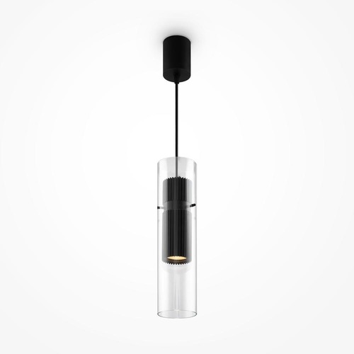 Válec - M MOD326PL-01B Závěsné svítidlo Dynamics GU10 50W černá hliník čiré sklo - MAYTONI - foto 1