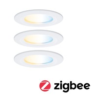 Koupelnová - P 92442 LED vestavné svítidlo Nova Coin IP44 kruhové 78mm měnitelná bílá 3x6W 230V bílá mat hliník - PAULMANN