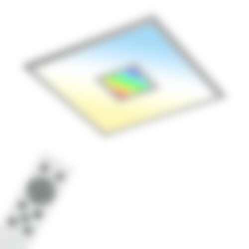 Hranatá - BRILO 7397-014 CCT svítidlo LED panel, RGB centrální světlo, 44,5 cm, 24 W, 2400 lm, stříbrná - BRILO - foto 1