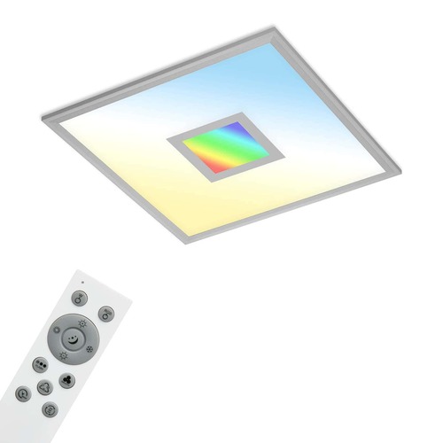 Hranatá - BRILO 7397-014 CCT svítidlo LED panel, RGB centrální světlo, 44,5 cm, 24 W, 2400 lm, stříbrná - BRILO - foto 1