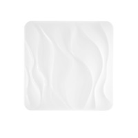 Hranatá - FAN I-WAVE-PL65-INT Stropní LED svítidlo WAVE bílá, 66 W, 6540 lm, CCT, stmívatelné, Wi‑Fi dálk. ovladač, 64 x10 x 64 cm - FANEUROPE