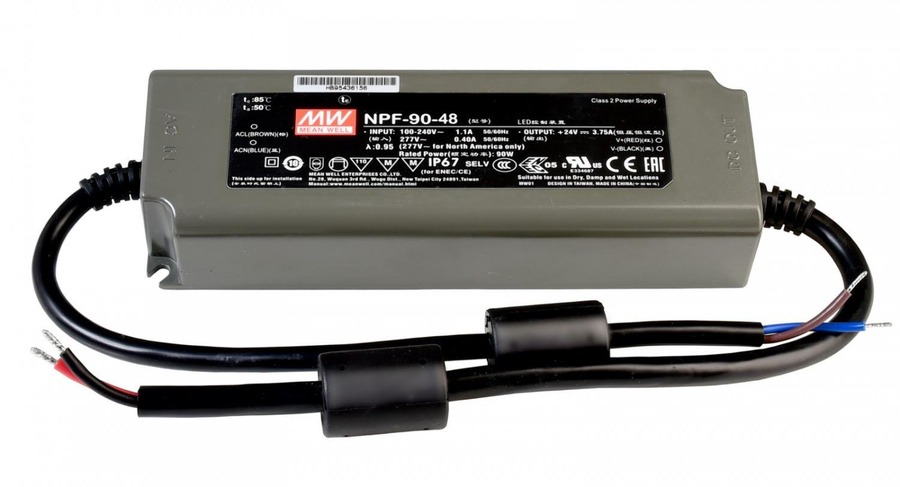 Stabilizované napětí - IMPR 872107 Meanwell LED-napájení CV, NPF-90-48 konstantní napětí 0-1880 mA IP67 48V DC 90,00 W - DEKOLIGHT - foto 1