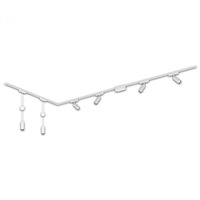 Lištové Briloner 48V - BRILO 8035066 Luxtrail lištový systém, 4x LED spoty, 2x LED závěsná svítidla, do L, bílá - BRILO