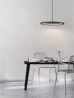 Kruhová - NV 9212909 Závěsné svítidlo ANDROMEDA černá ocel a akryl D40mm LED 30W stmívatelné - NOVA LUCE