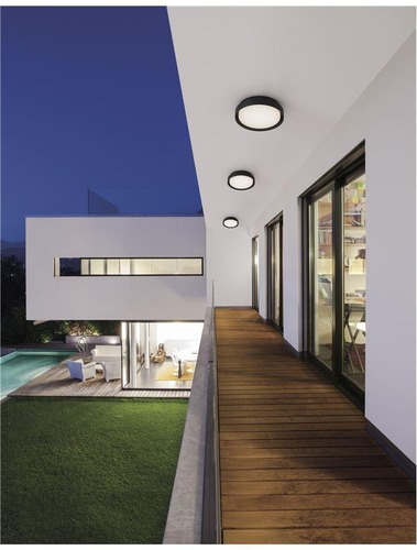 Přisazená - NV 9944603 Venkovní stropní svítidlo OLIVER černý hliník akrylový difuzor LED 20W 3000K 100-240V 92st. IP65 - NOVA LUCE - foto 1