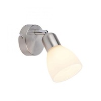 Bodová - LD 11951-55 KARO Nástěnné svítidlo, barva ocel, 1xE14, skleněné stínidlo, 40 W, IP20 - LEUCHTEN DIREKT / JUST LIGHT