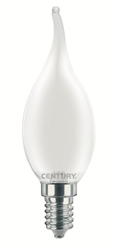 E14 - CEN INSM1C-041440 LED FILAMENT SVÍČKA PLAMEN SATÉN 4W E14 4000K 470Lm 360d 35x118mm IP20  - CENTURY - foto 1
