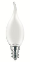 E14 - CEN INSM1C-041440 LED FILAMENT SVÍČKA PLAMEN SATÉN 4W E14 4000K 470Lm 360d 35x118mm IP20  - CENTURY